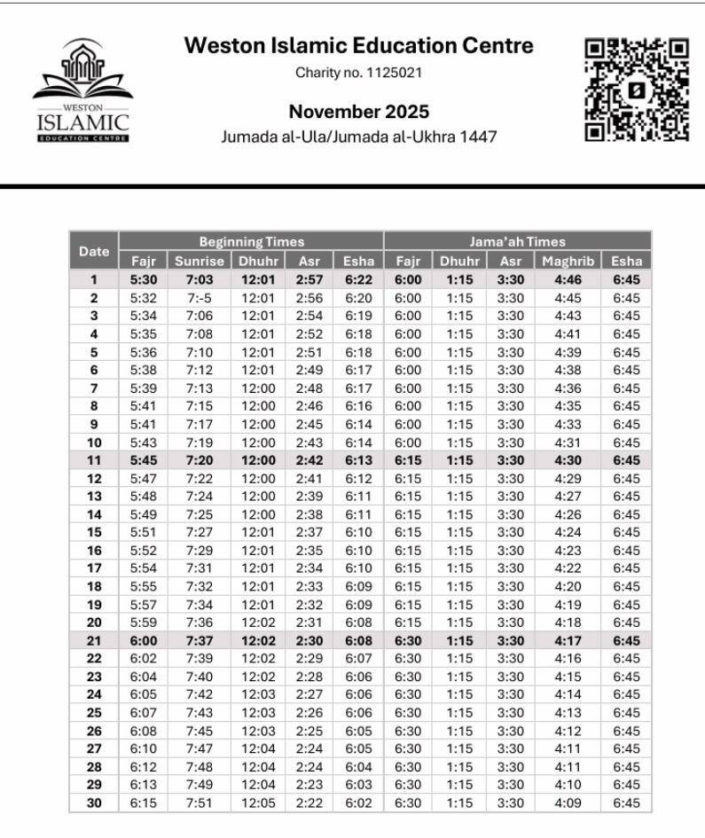 Weston Islamic Education Centre
